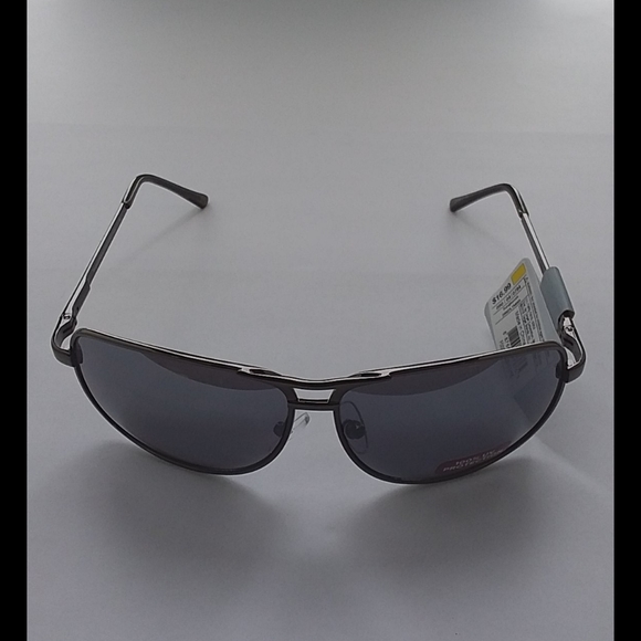 Men's Square Black Aviator Light Tinted Mirrored - Picture 3 of 6